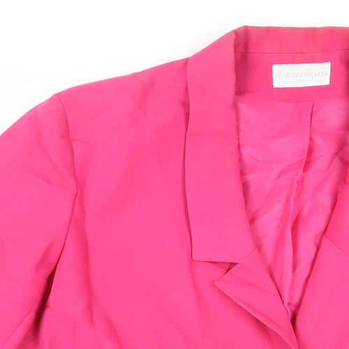Paul Separates Womens Pink Jacket Blazer Size 16 Button