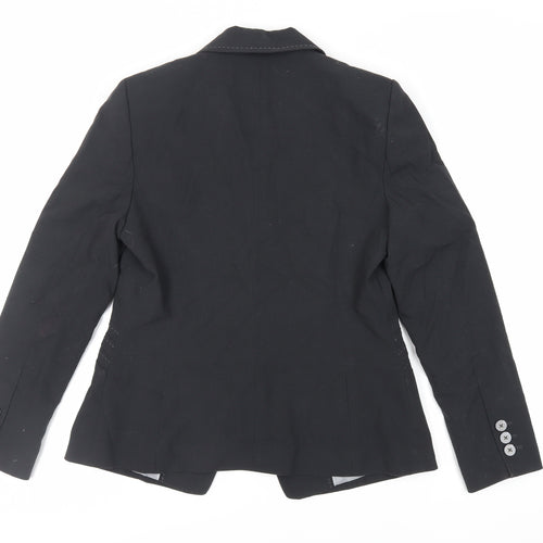 Marks and Spencer Womens Black Jacket Blazer Size 12 Button