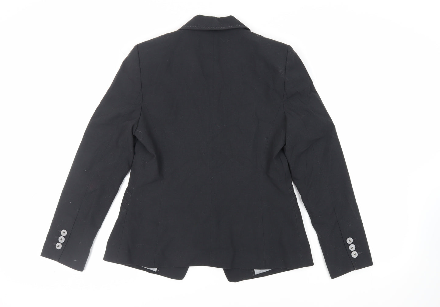Marks and Spencer Womens Black Jacket Blazer Size 12 Button