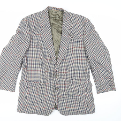 Skopes Mens Beige Check Polyester Jacket Blazer Size 42 Regular