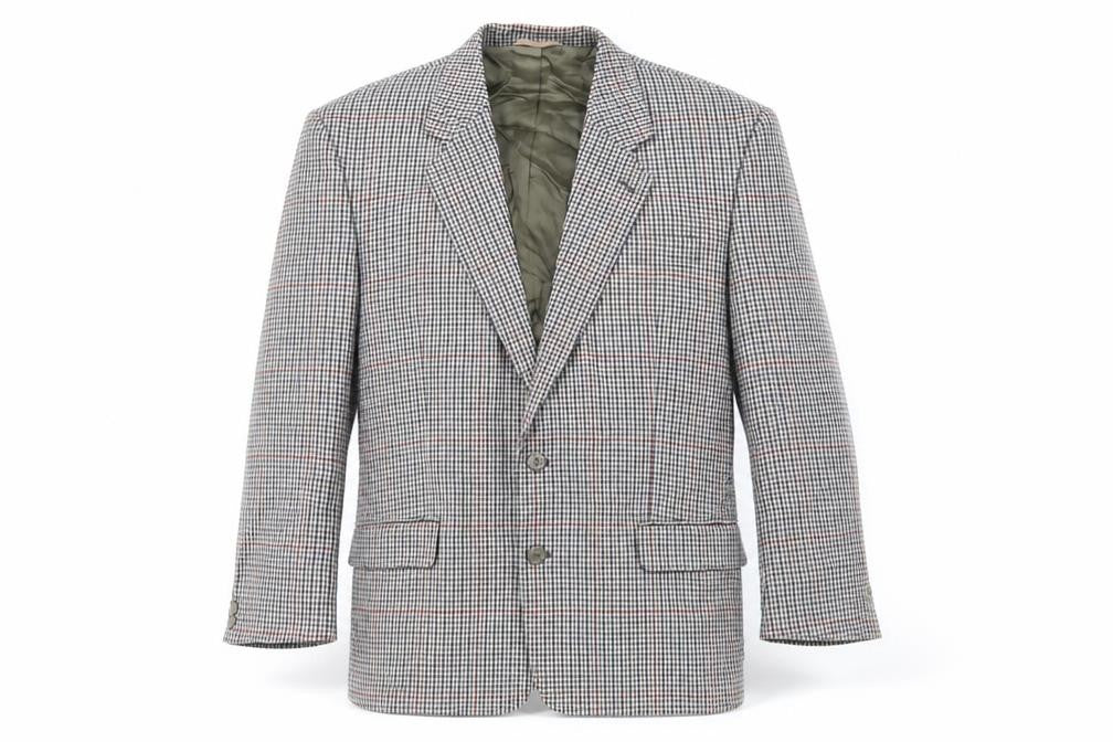 Skopes Mens Beige Check Polyester Jacket Blazer Size 42 Regular