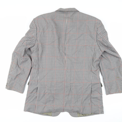 Skopes Mens Beige Check Polyester Jacket Blazer Size 42 Regular