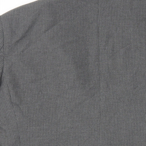 ASOS Mens Grey Plaid Polyester Jacket Suit Jacket Size 40 Regular