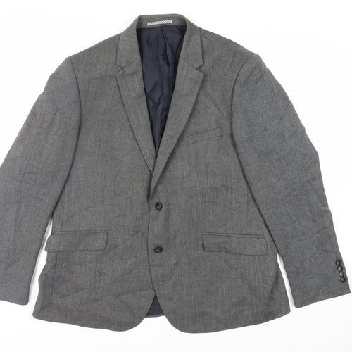 Marks and Spencer Mens Grey Wool Jacket Suit Jacket Size 46 Regular
