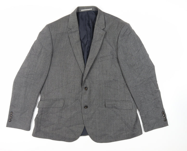 Marks and Spencer Mens Grey Wool Jacket Suit Jacket Size 46 Regular