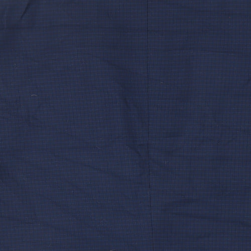 Fellini Mens Blue Plaid Polyester Jacket Suit Jacket Size 46 Regular