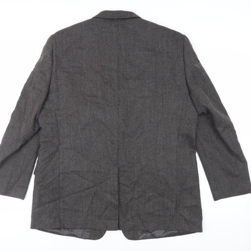Marks and Spencer Mens Grey Wool Jacket Blazer Size 46 Regular