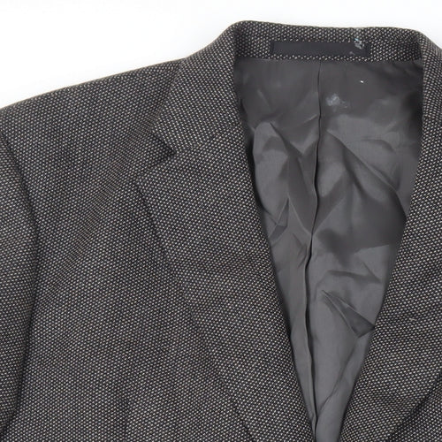 Marks and Spencer Mens Grey Wool Jacket Blazer Size 46 Regular
