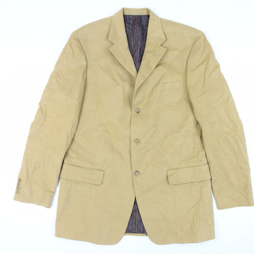 BARUTTI Mens Beige Cotton Jacket Blazer Size 42 Regular