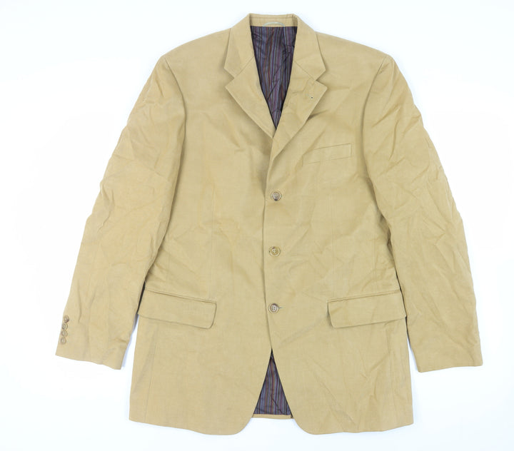 BARUTTI Mens Beige Cotton Jacket Blazer Size 42 Regular