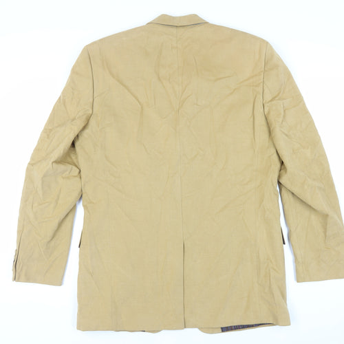 BARUTTI Mens Beige Cotton Jacket Blazer Size 42 Regular
