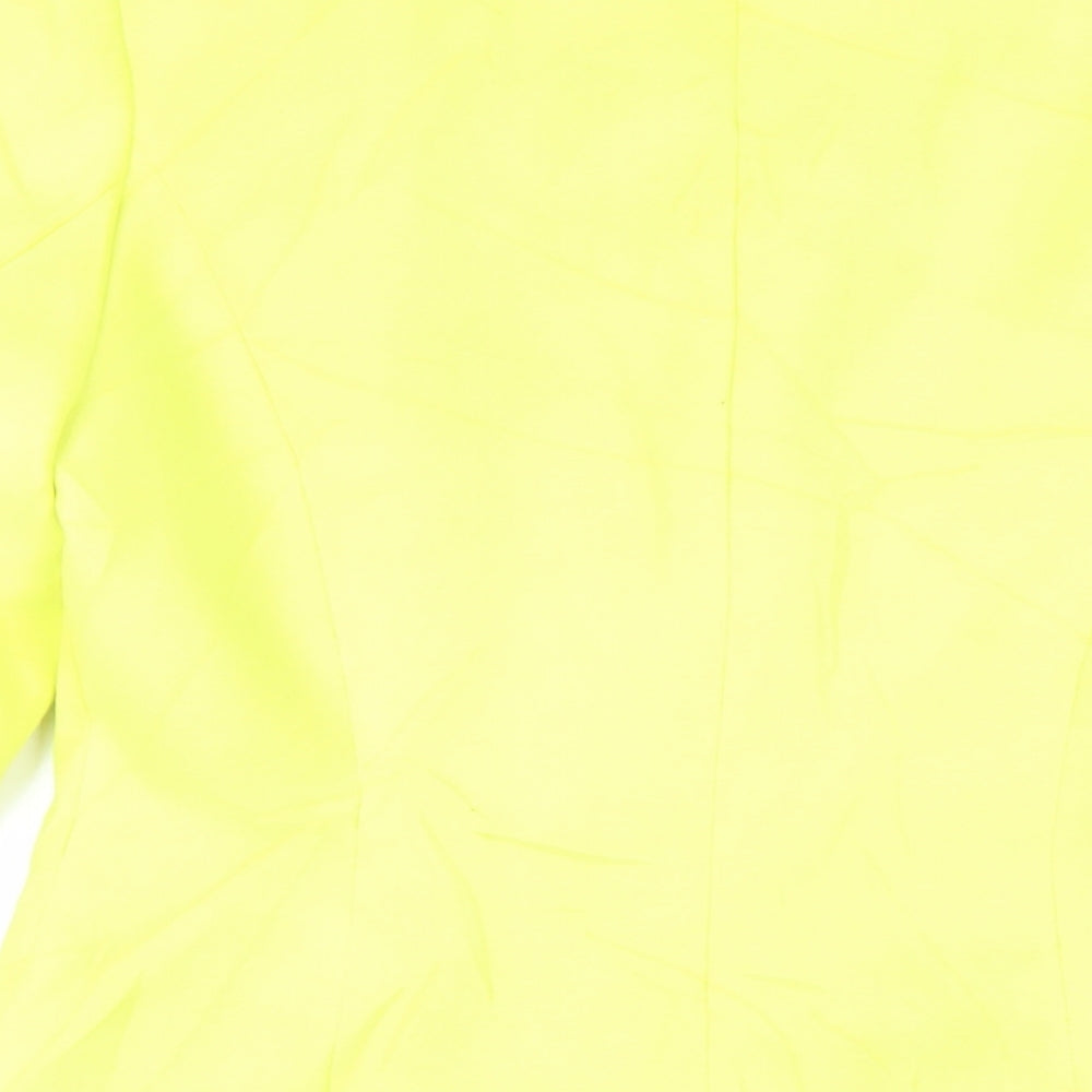 Marks and Spencer Womens Yellow Overcoat Coat Size 10 Button