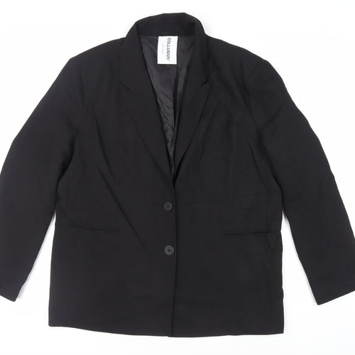 COLLUSION Womens Black Jacket Blazer Size 12 Button - Oversized