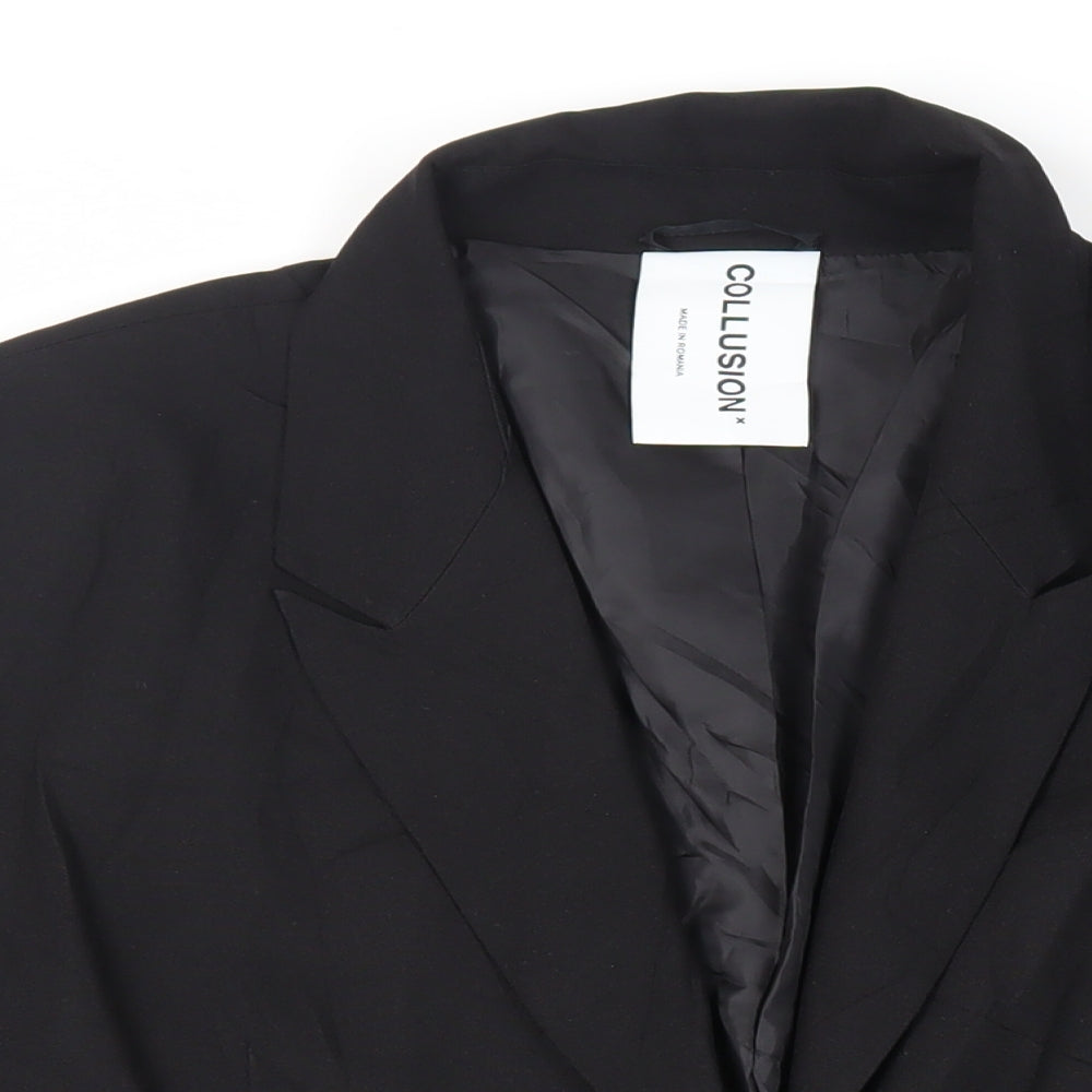 COLLUSION Womens Black Jacket Blazer Size 12 Button - Oversized