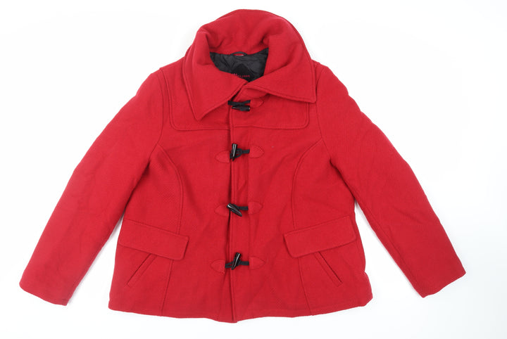 Monsoon Womens Red Jacket Size L Toggle