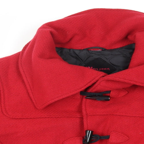 Monsoon Womens Red Jacket Size L Toggle