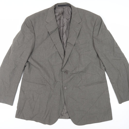 Marks and Spencer Mens Grey Polyester Jacket Suit Jacket Size 46 Regular