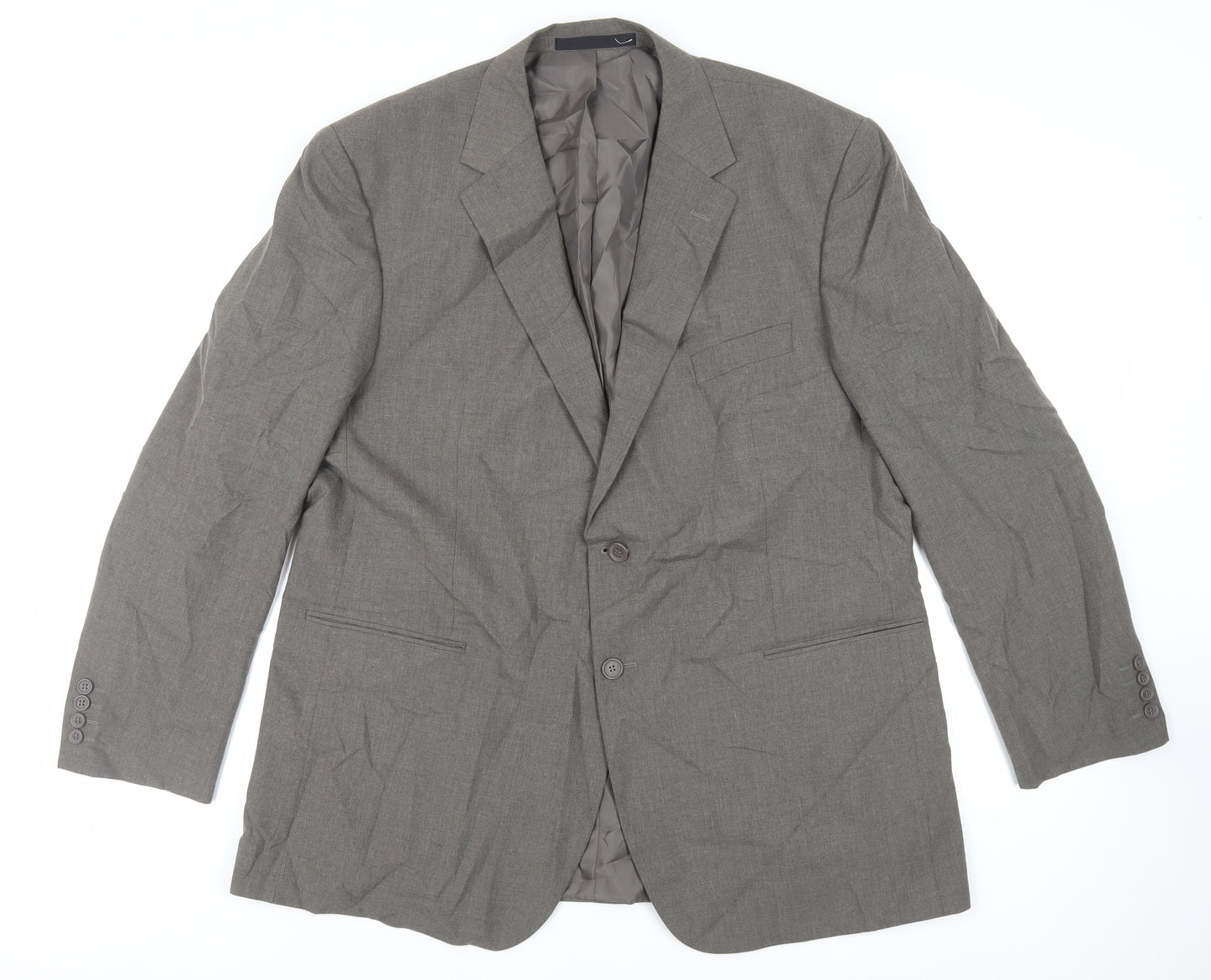 Marks and Spencer Mens Grey Polyester Jacket Suit Jacket Size 46 Regular