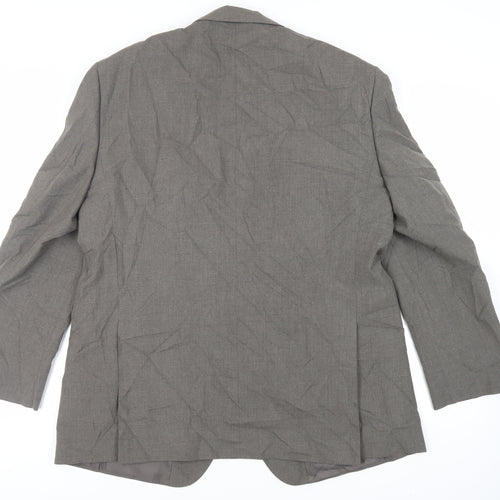 Marks and Spencer Mens Grey Polyester Jacket Suit Jacket Size 46 Regular