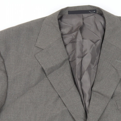 Marks and Spencer Mens Grey Polyester Jacket Suit Jacket Size 46 Regular