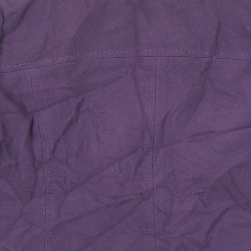 Marks and Spencer Womens Purple Pea Coat Coat Size 14 Button
