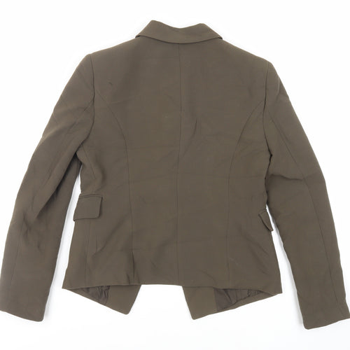Mango Womens Green Jacket Blazer Size L Button