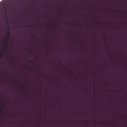 EWM Womens Purple Pea Coat Coat Size 20 Button