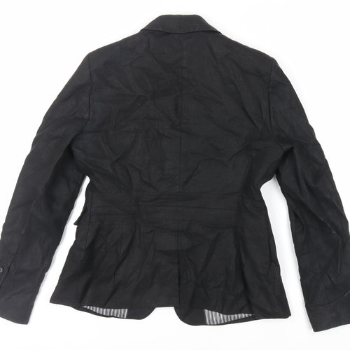 NEXT Womens Black Jacket Blazer Size 12 Snap