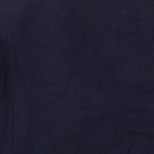 Seasons Womens Blue Pea Coat Coat Size L Button - Vintage