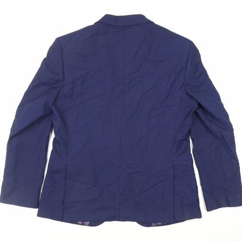 Marks and Spencer Mens Blue Polyester Jacket Suit Jacket Size 40 Regular