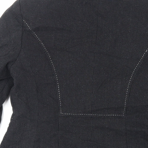 Marks and Spencer Womens Black Polka Dot Jacket Blazer Size 12 Button