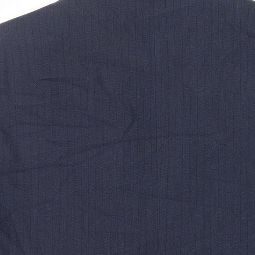 Marks and Spencer Mens Blue Striped Polyester Jacket Suit Jacket Size 40 Regular