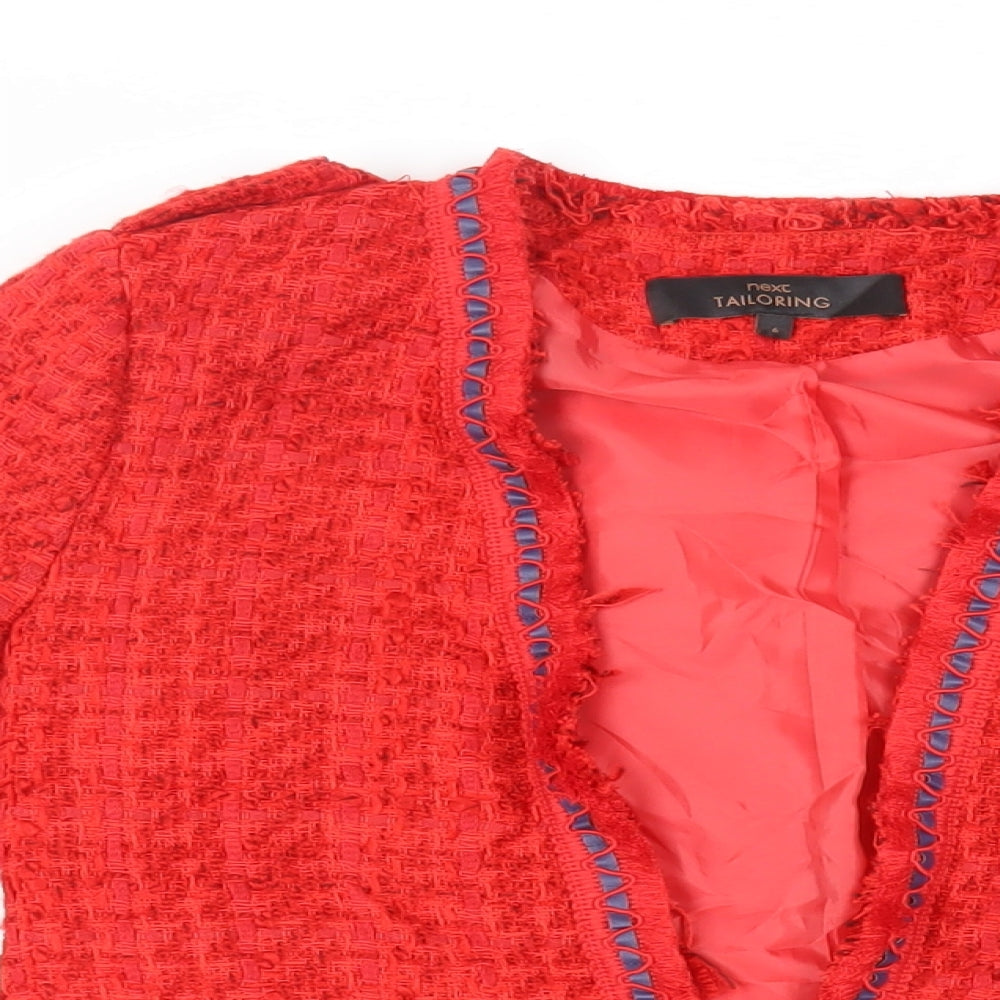 NEXT Womens Red Jacket Blazer Size 6 - Open