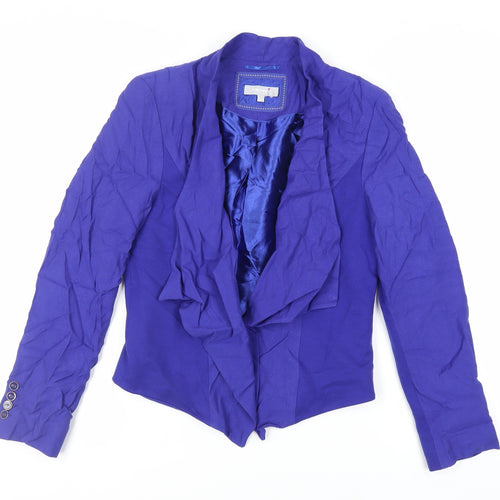 Per Una Womens Blue Jacket Blazer Size 12 - Open