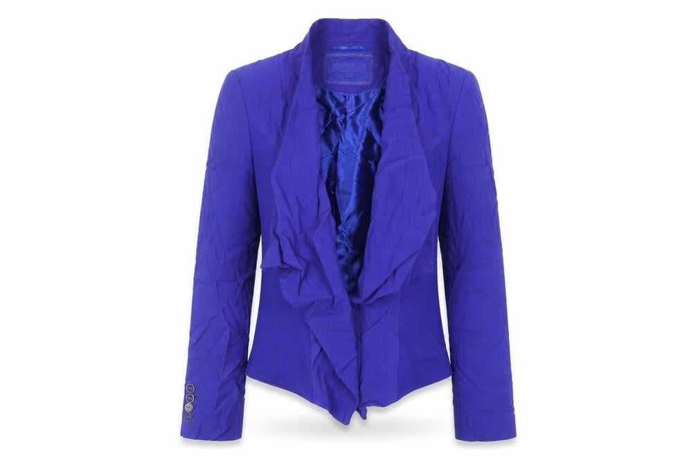 Per Una Womens Blue Jacket Blazer Size 12 - Open