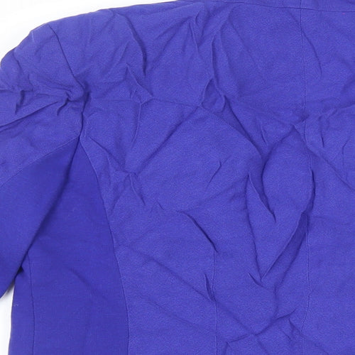 Per Una Womens Blue Jacket Blazer Size 12 - Open