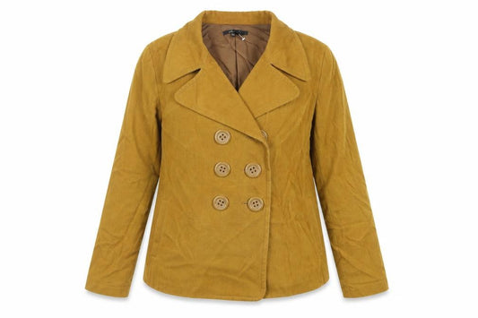 Front view of Zara women’s brown jacket, size XL, button