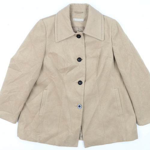 Anthology Womens Beige Jacket Size 20 Button