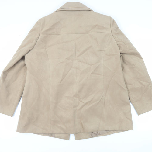 Anthology Womens Beige Jacket Size 20 Button