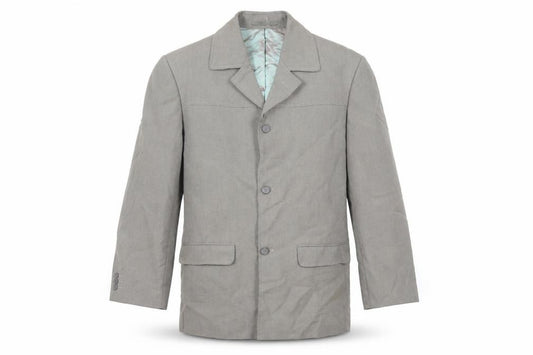 Front view of Partners men’s green polyester jacket suit jacket, size 38, regular