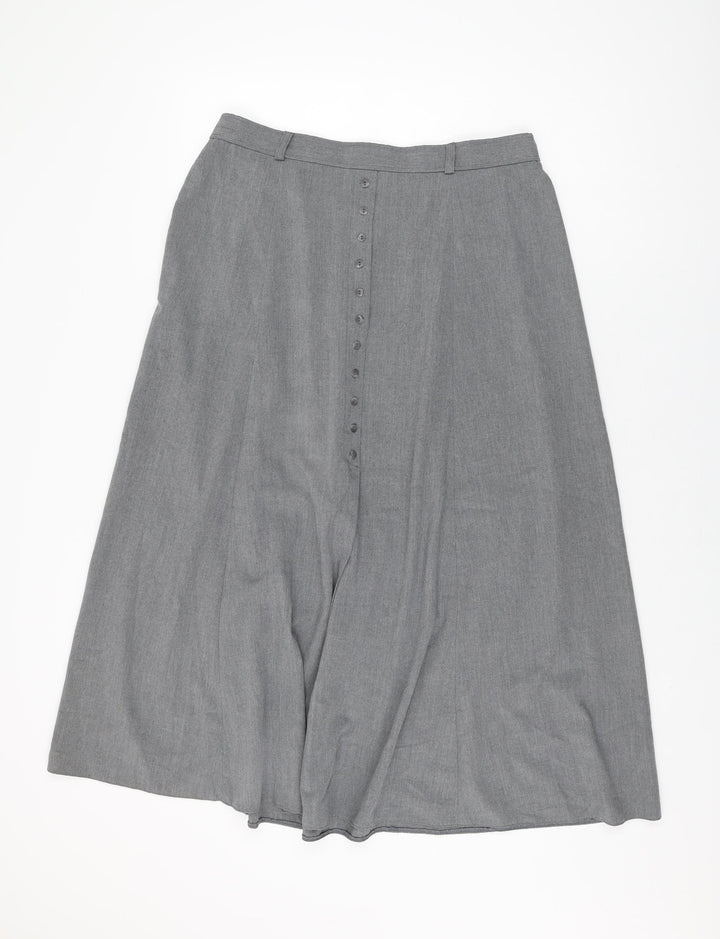 Yessica Womens Grey Polyester Swing Skirt Size 18