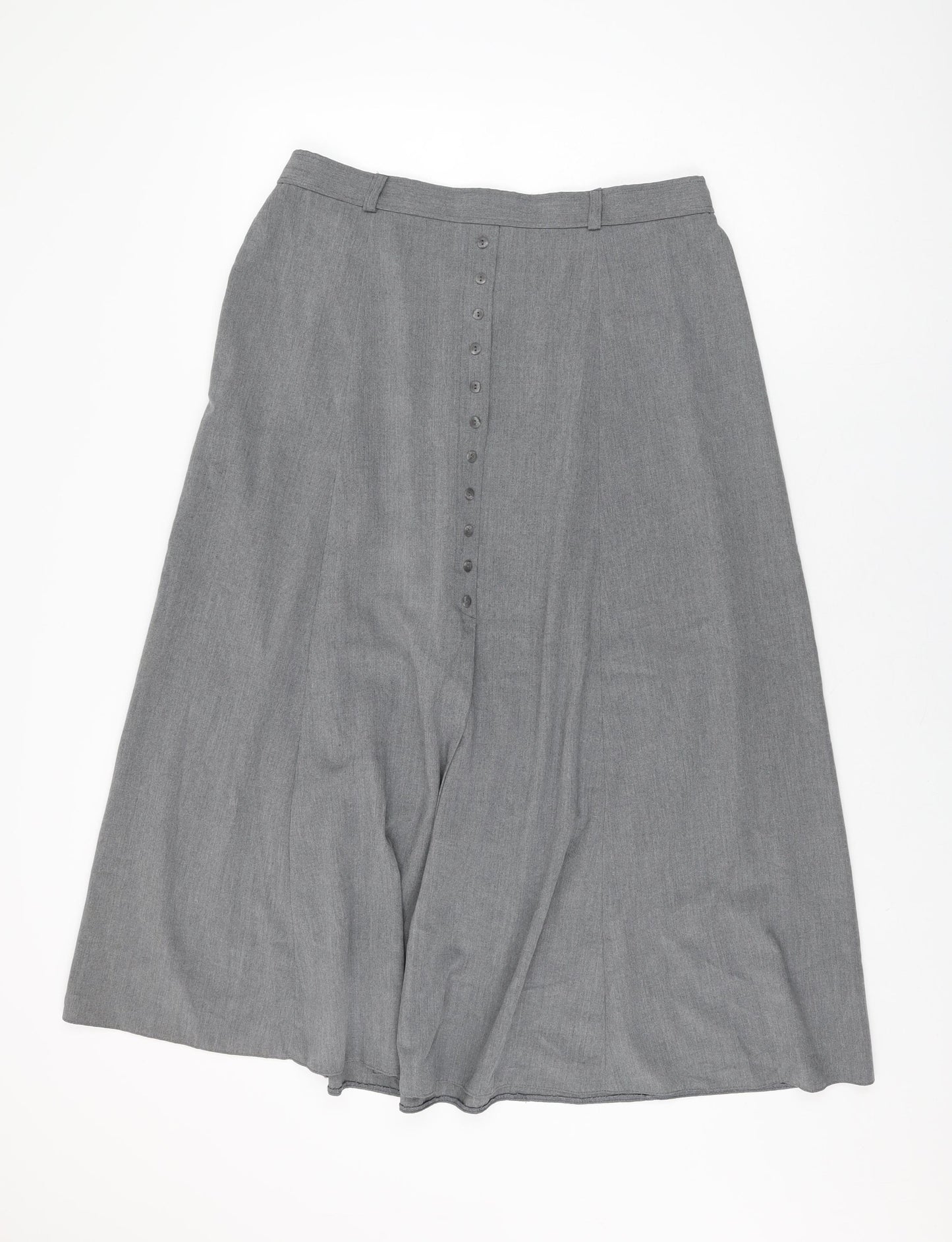Yessica Womens Grey Polyester Swing Skirt Size 18