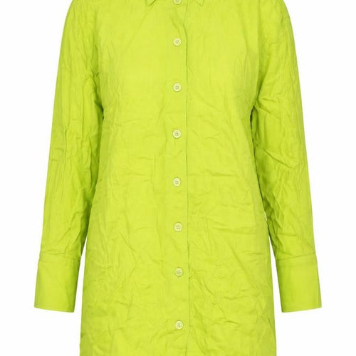 Zara Womens Green Viscose Shirt Dress Size S Collared Button