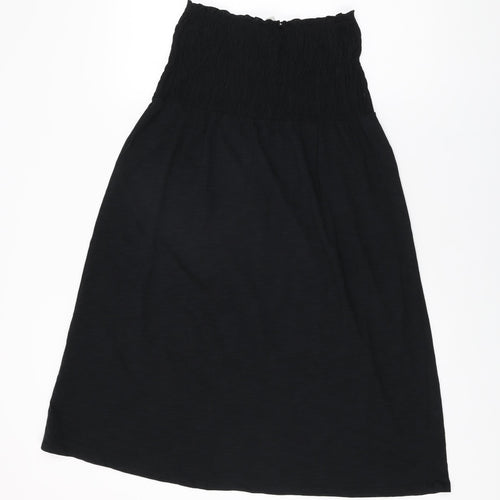 Marks and Spencer Womens Black Cotton Shift Size 8 Off the Shoulder Pullover