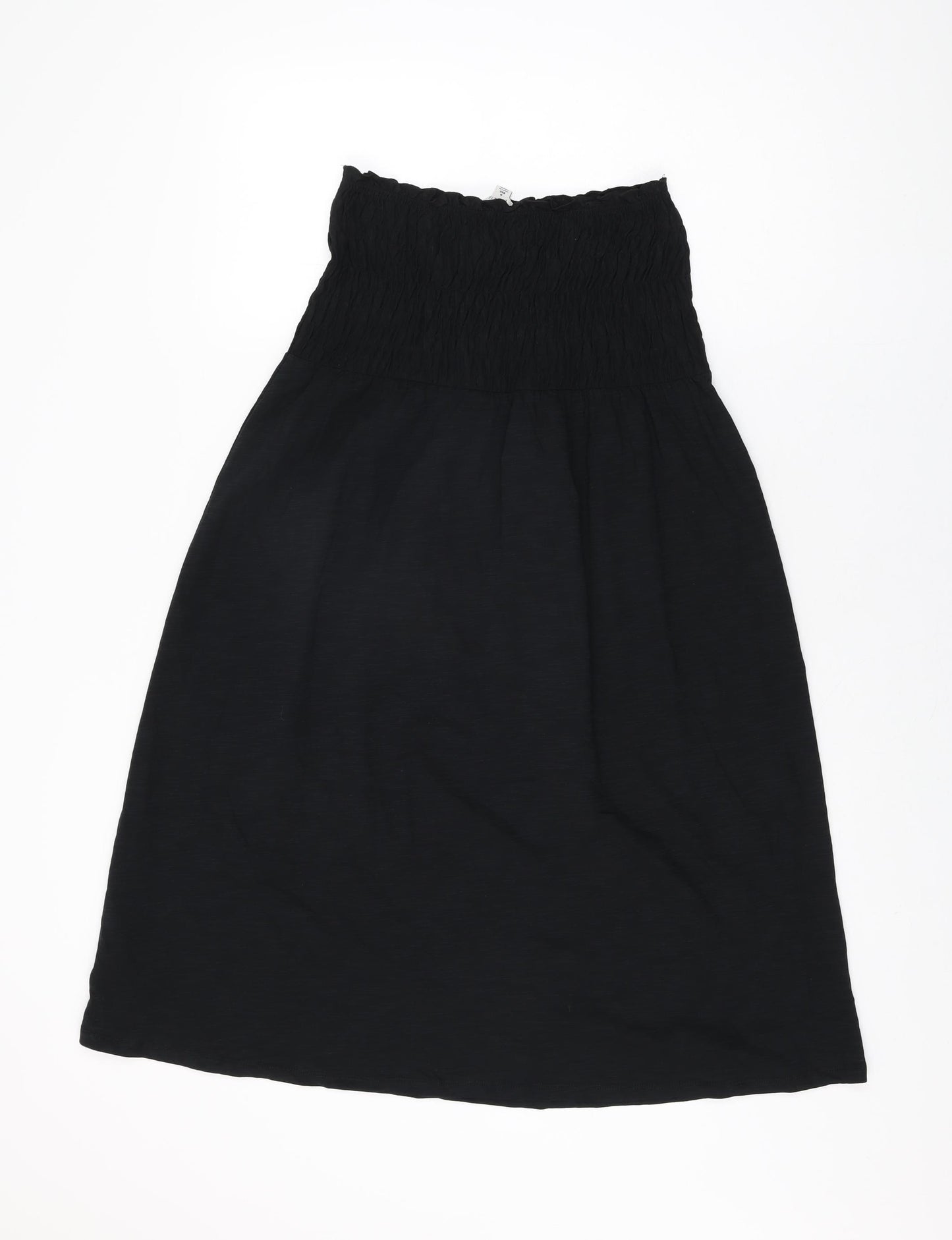 Marks and Spencer Womens Black Cotton Shift Size 8 Off the Shoulder Pullover