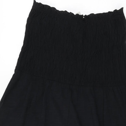 Marks and Spencer Womens Black Cotton Shift Size 8 Off the Shoulder Pullover