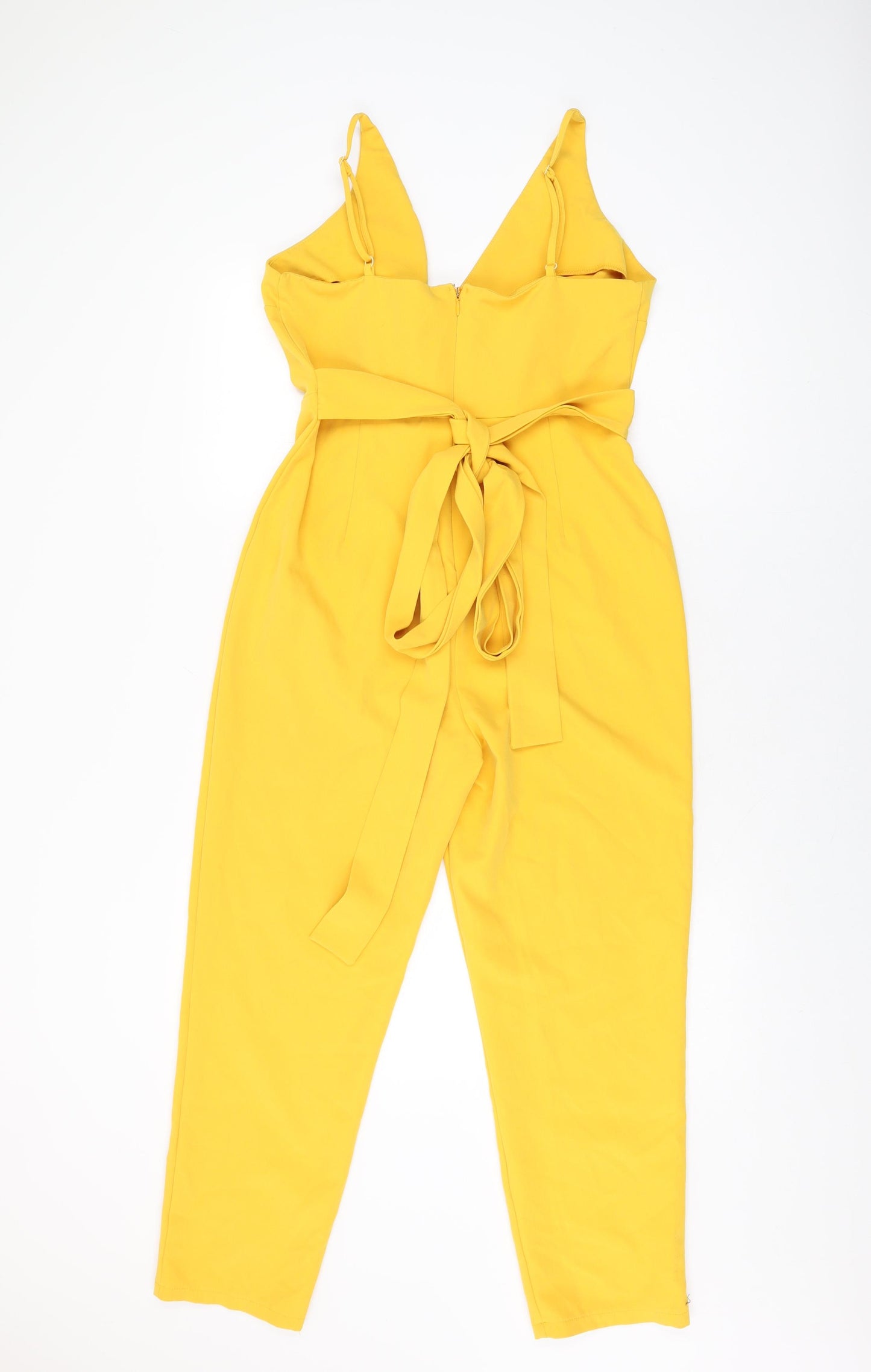 ASOS Womens Yellow Polyester Jumpsuit One-Piece Size 12 L26 in Zip