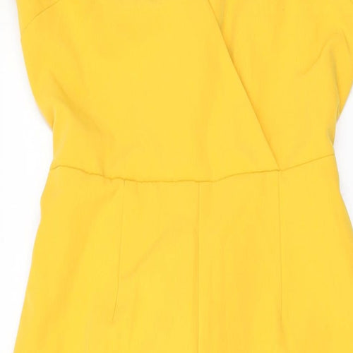 ASOS Womens Yellow Polyester Jumpsuit One-Piece Size 12 L26 in Zip