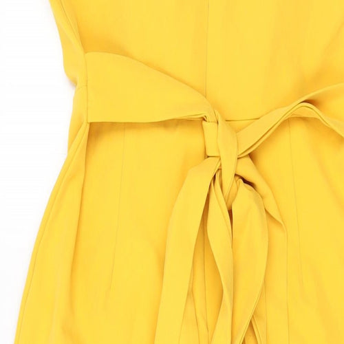 ASOS Womens Yellow Polyester Jumpsuit One-Piece Size 12 L26 in Zip