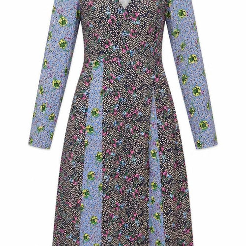 Nasty Gal Womens Multicoloured Floral Polyester Wrap Dress Size 8 V-Neck Zip
